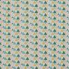 Coton blanc motif triangle vert et rose