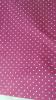 Tissu fushia pois blanc